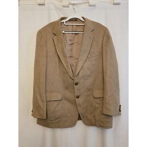 Vintage American Craftsmen Blazer Sport Coat Mens 48 Beige Casual Classic Jacket